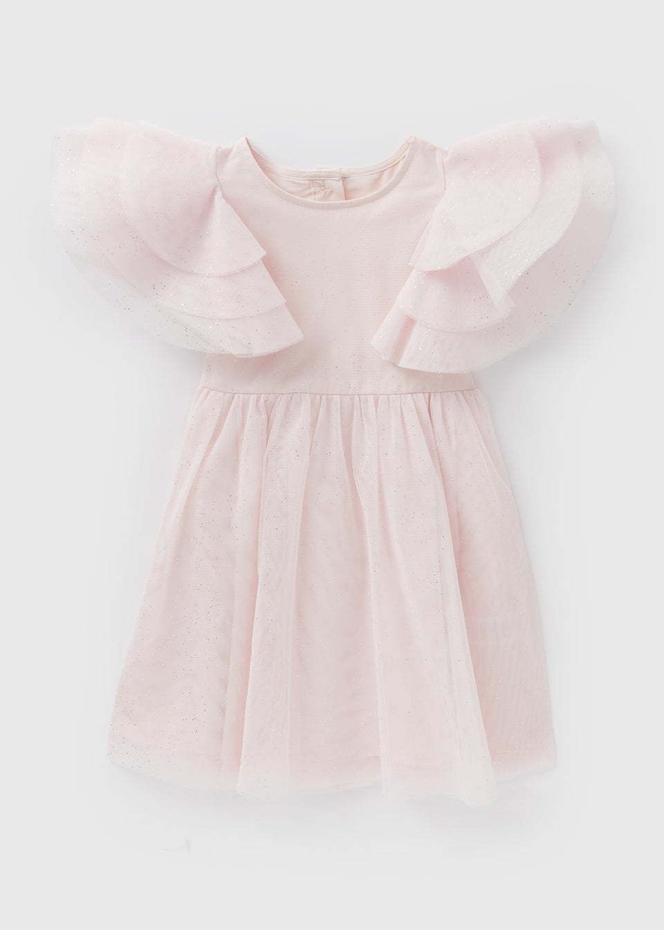 Girls Light Pink Glitter Dress (1-7yrs)