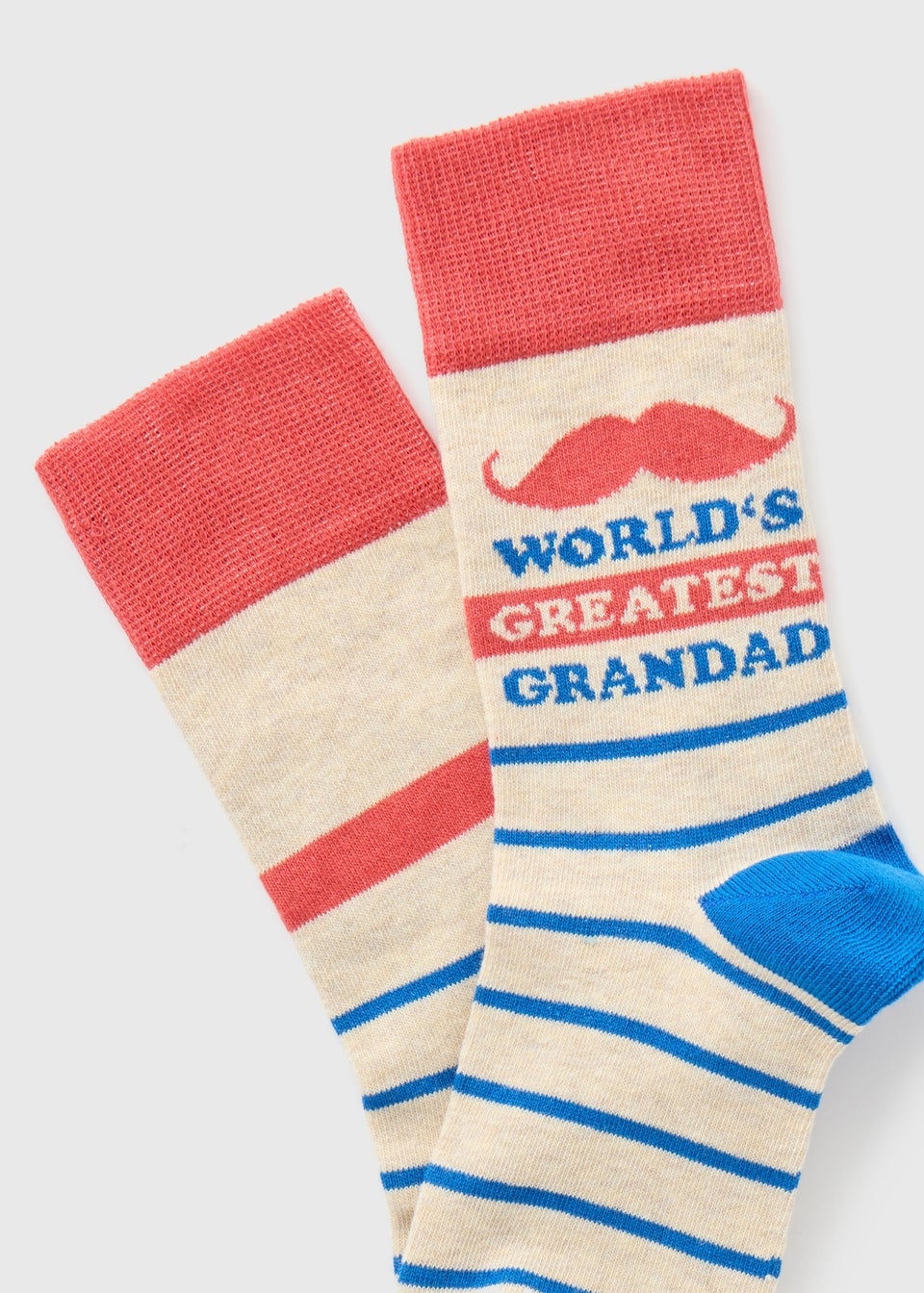 Beige 'Greatest Grandad' socks