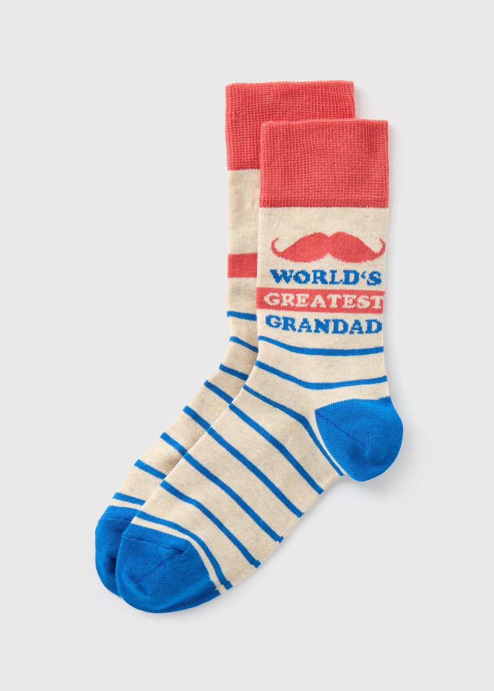 Beige 'Greatest Grandad' socks