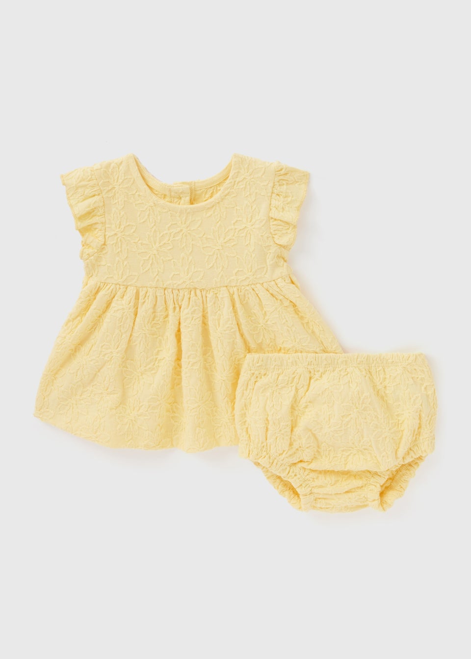 Baby Yellow Jersey Dress & Knickers Set (Newborn-23mths)