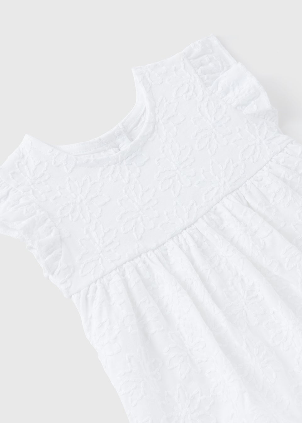 Baby White Embroidered Jersey Dress & Knickers Set (Newborn-23mths)