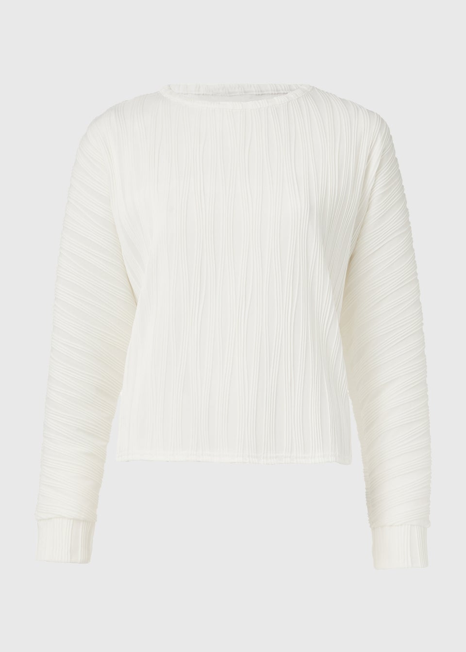 Cream Textured Dolman Sleeve Top