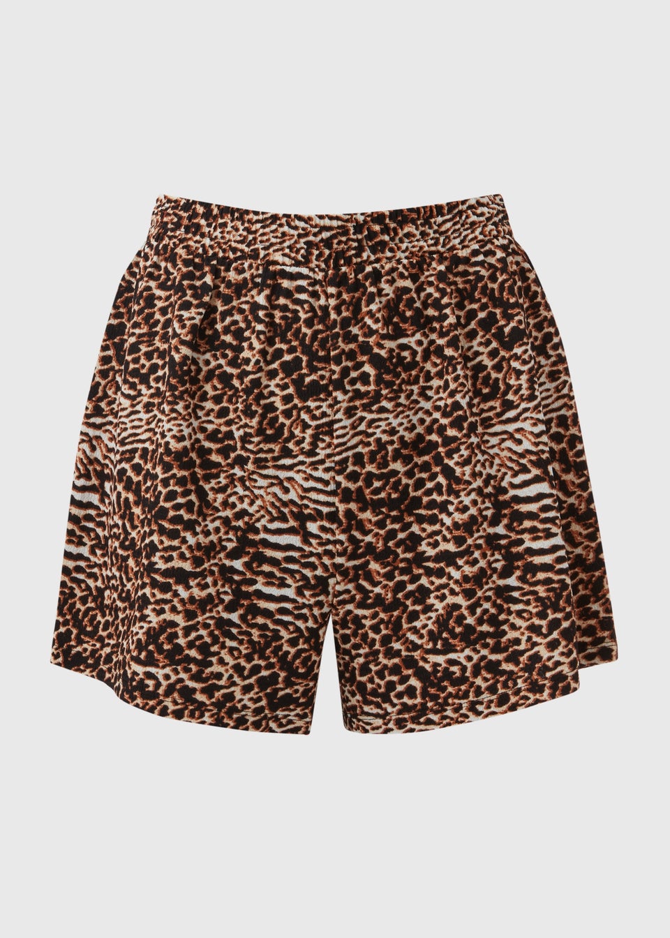Brown Animal Print Co Ord Shorts