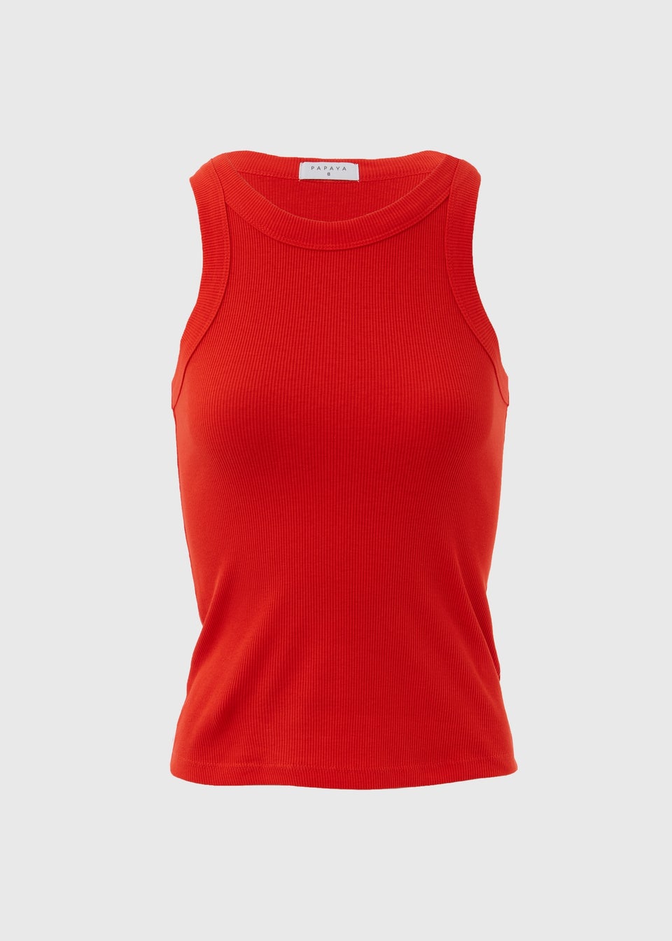 Red High Neck Vest