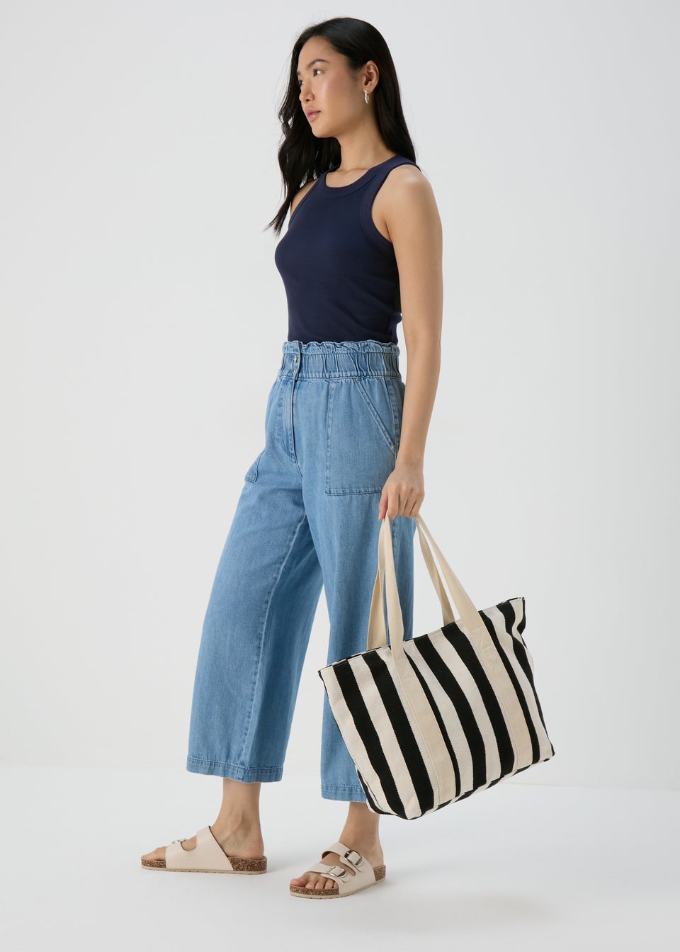 Navy High Neck Vest