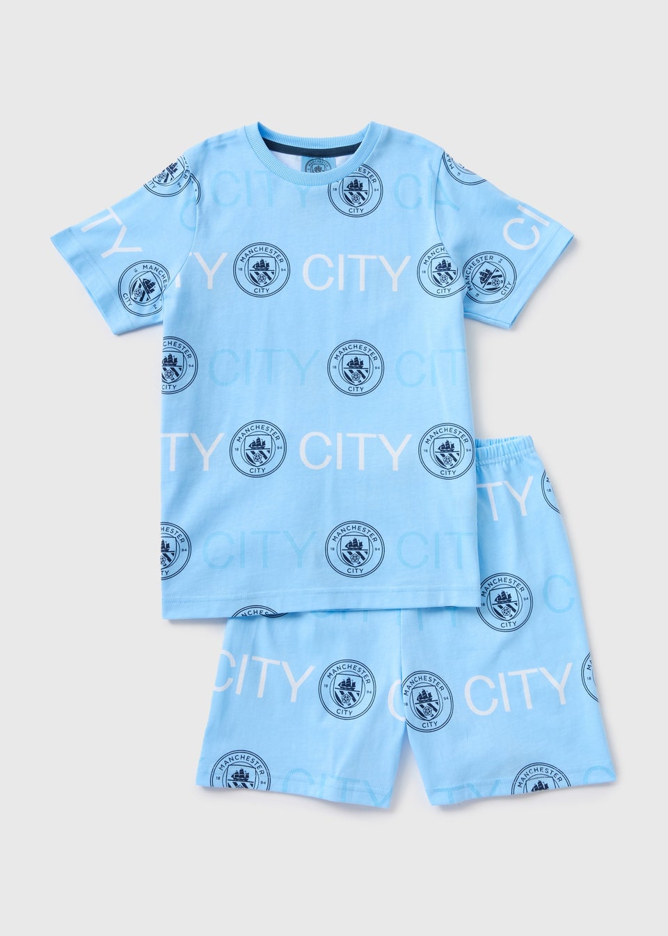 Boys Blue Man City Pyjama Set (4-13yrs)