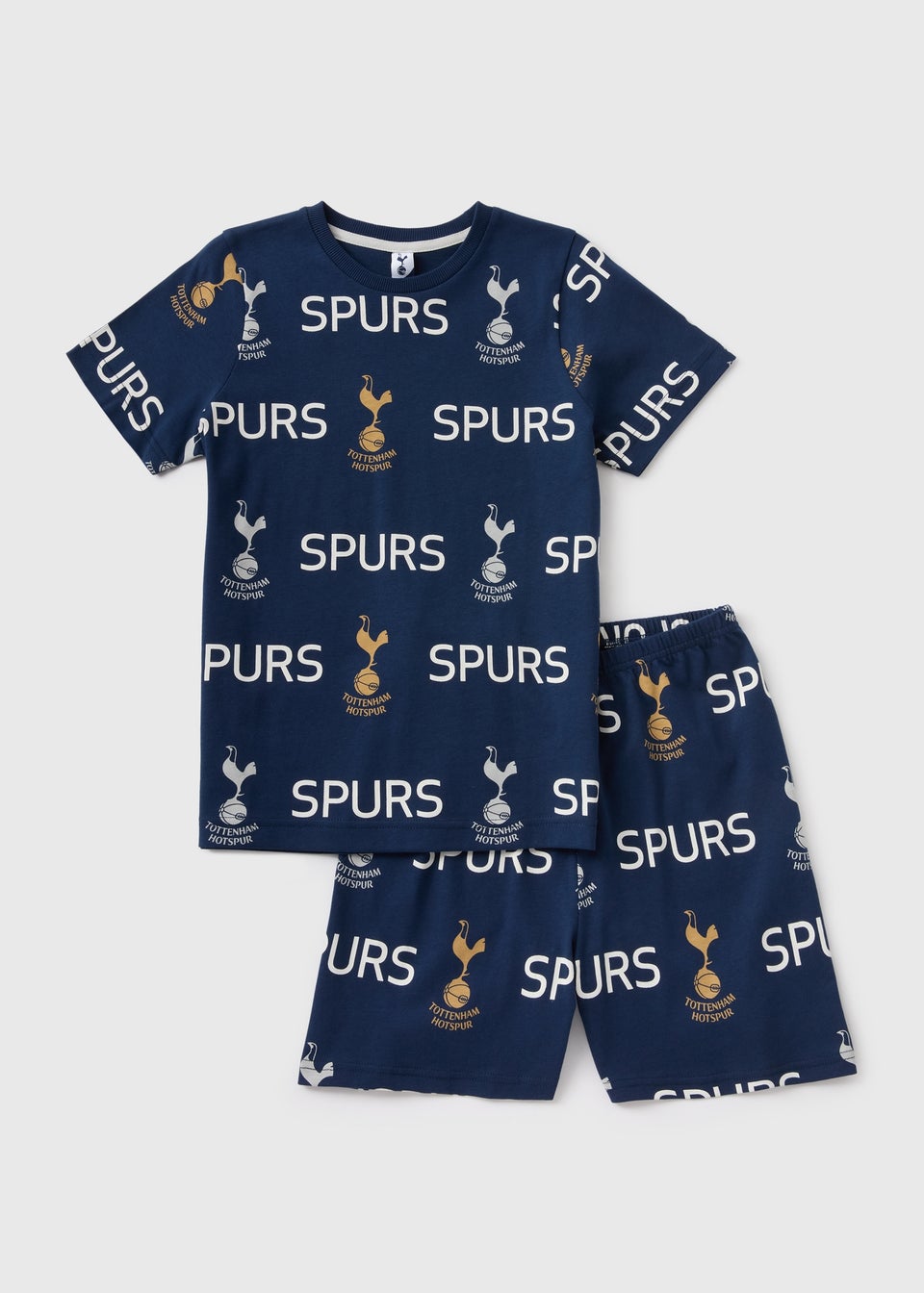 Tottenham Navy Shortie Pyjama Set 4 12yrs Matalan