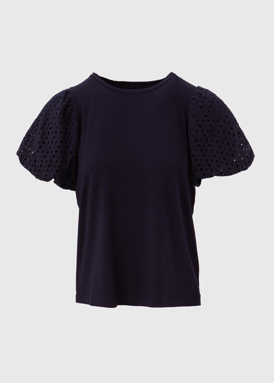 Et Vous Navy Puff Sleeve T-Shirt