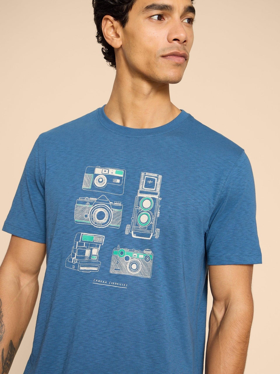 T-Shirt mit Kameramotiv