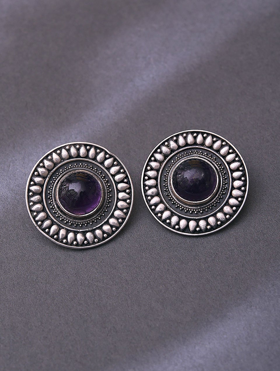 Women Silver Push Back Silver Studs
