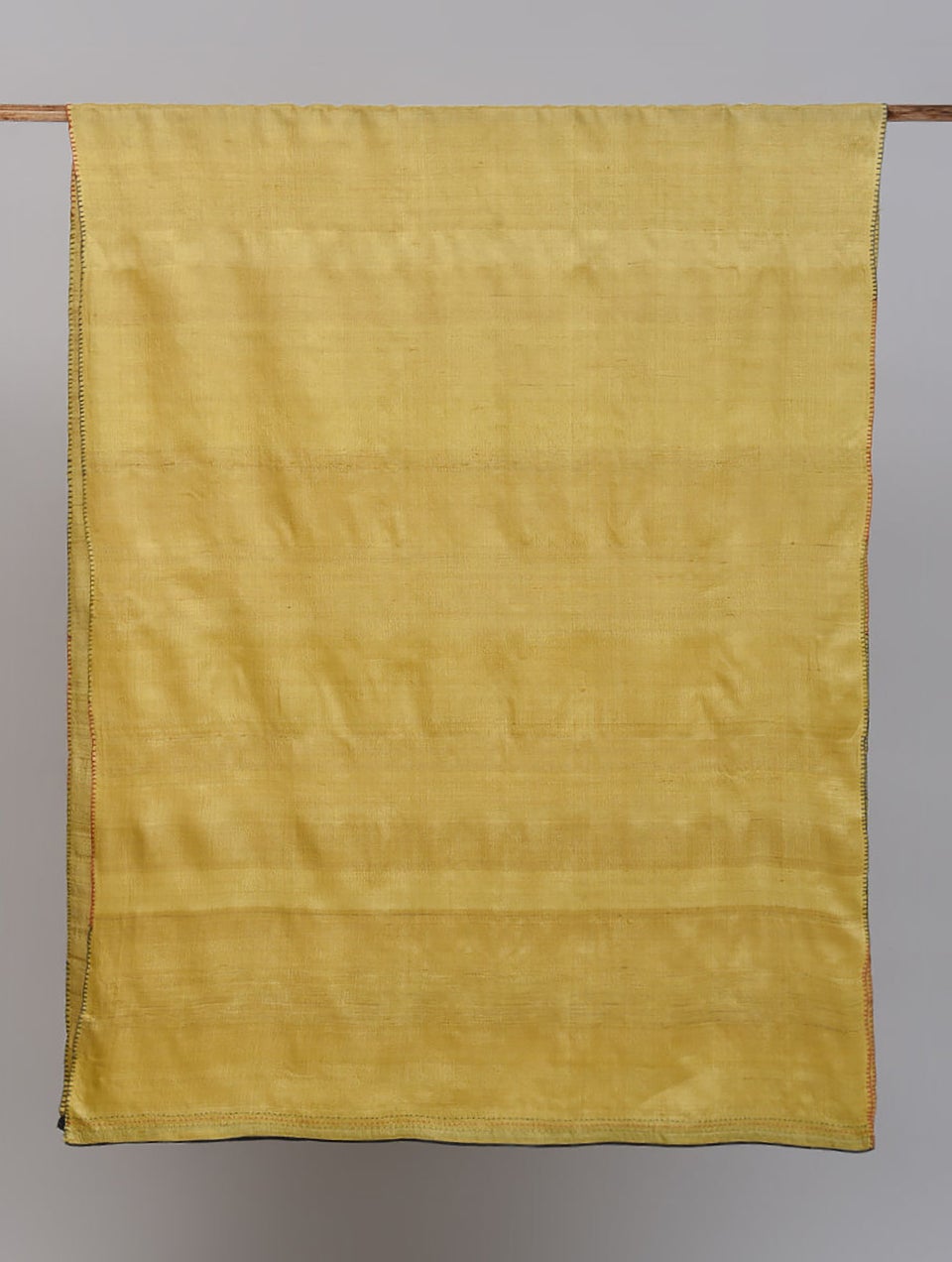 Women Yellow Tussar Silk Hand Embroidery Dupatta