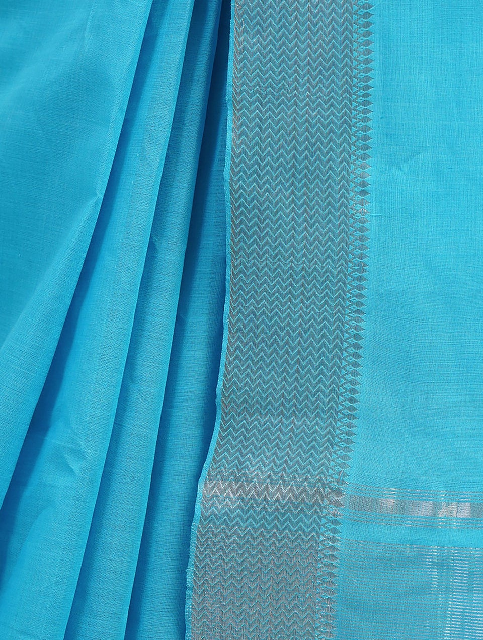 Women Blue Handwoven Cotton Saree