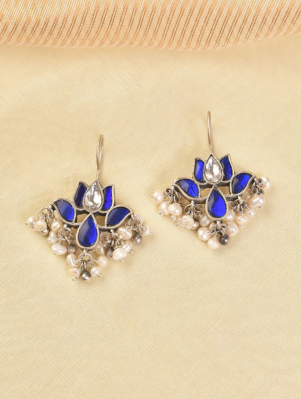 Women Blue Hook Silver Drop