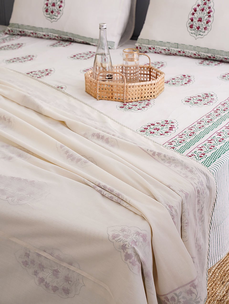 Handblock Printed Single Bed Cotton Dohar