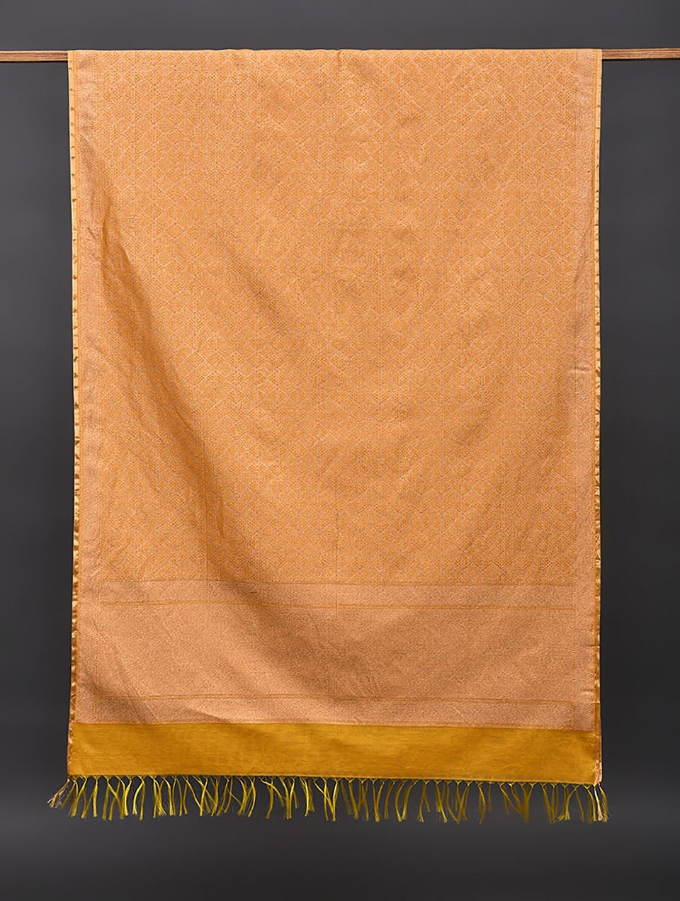 Women Mustard Yellow Silk Banarasi Dupatta