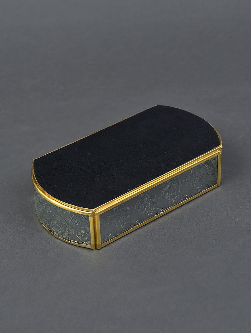 Handcrafted Metal And Glass Mirror Tray