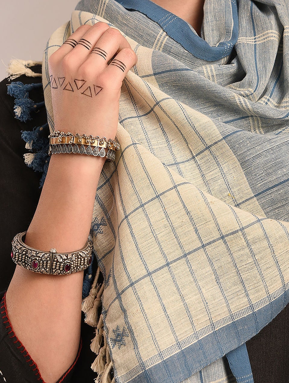 Stole Cotton Blue - Etsy