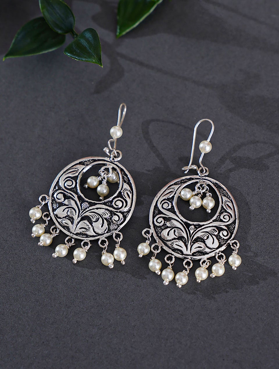 Women Silver Fish Lock Silver Danglers Jaypore US
