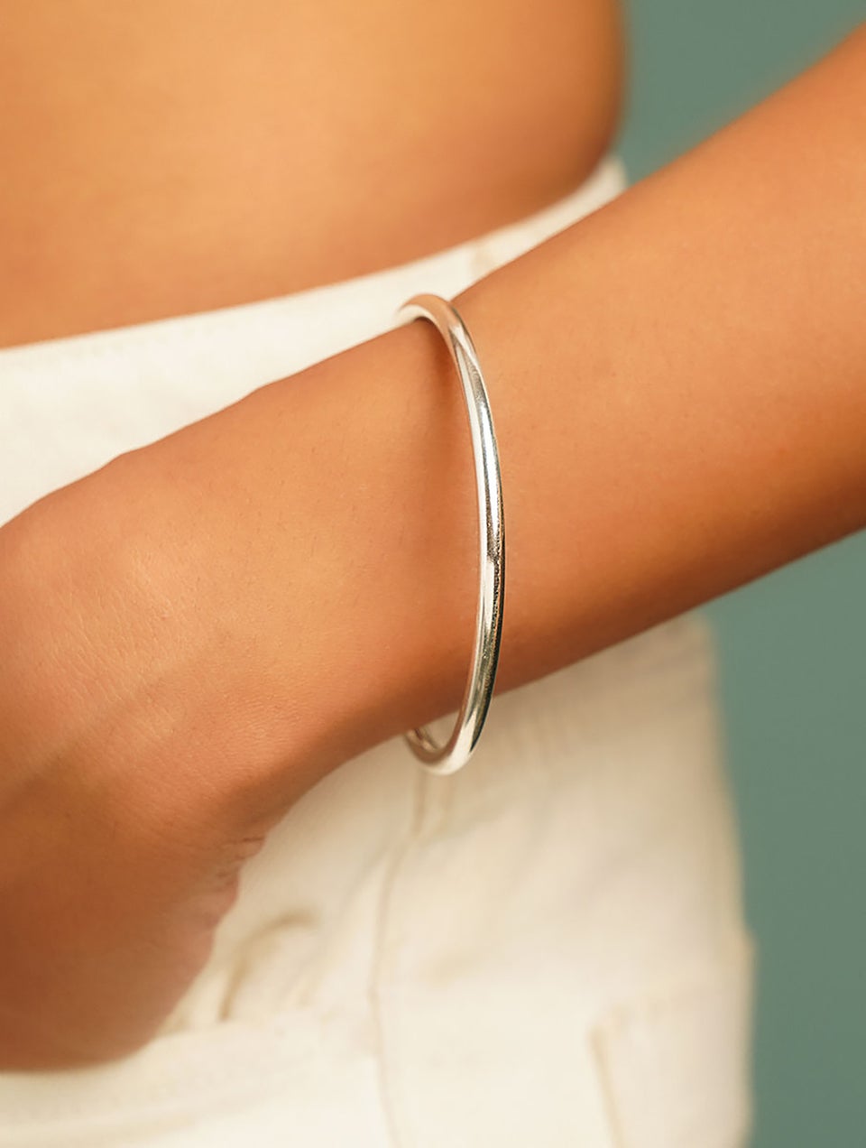 Women Tribal Silver Bangle