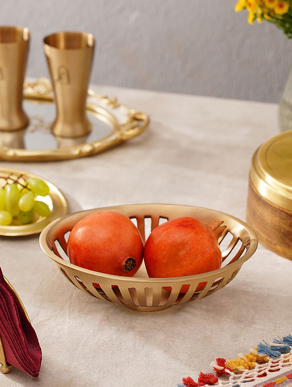 Handcrafted Brass Serving Dish