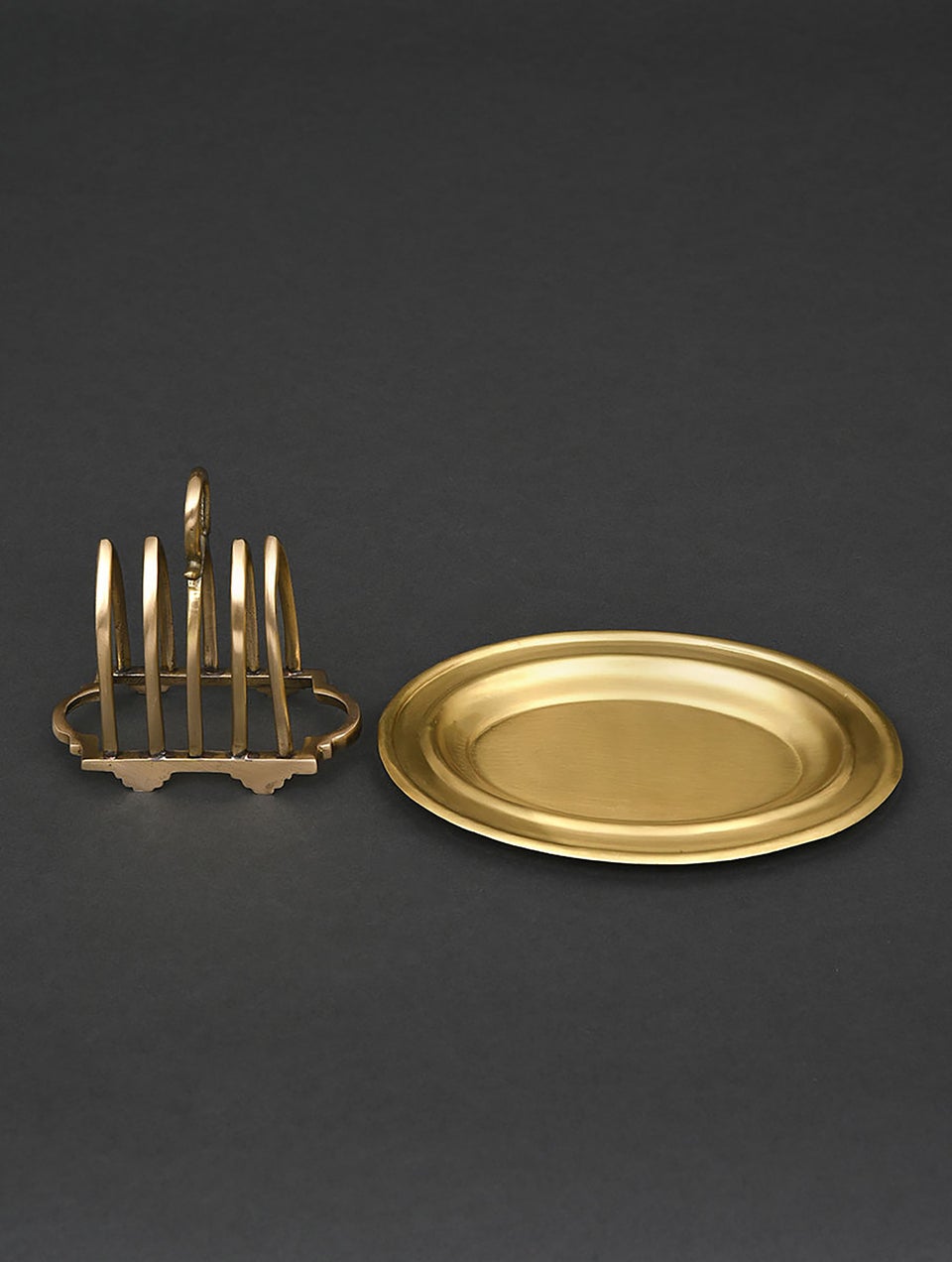 Handcrafted Brass Toast Stand With Tray