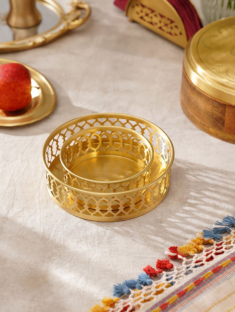 Handcrafted Brass Serving Trays