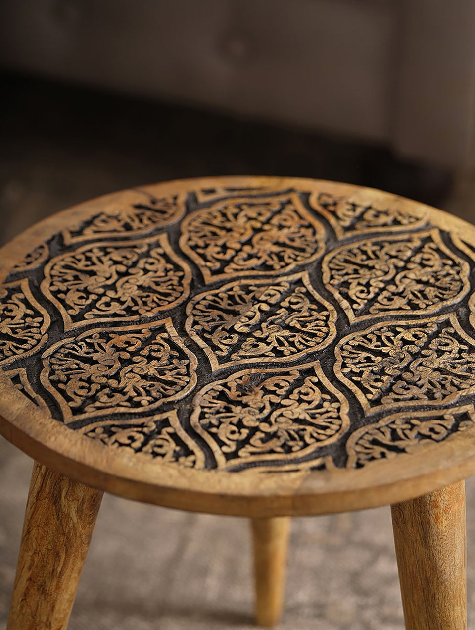 Handcarved Baroque Nesting Side Table