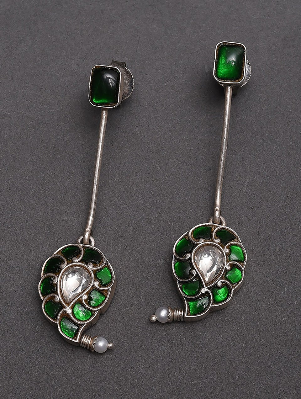 Women Silver Push Back Silver Drop