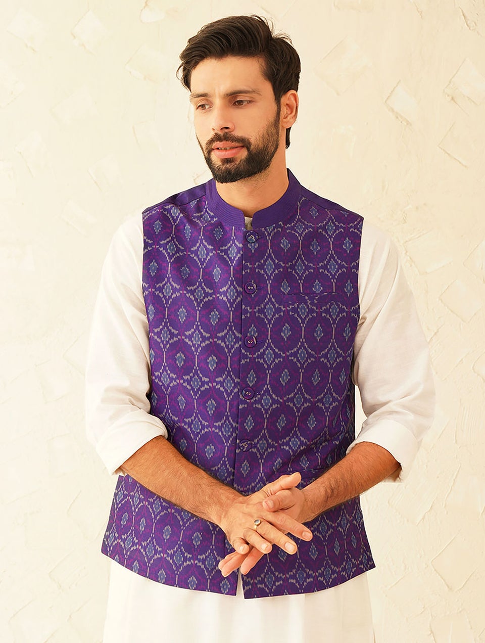 Purple cotton jacket sales