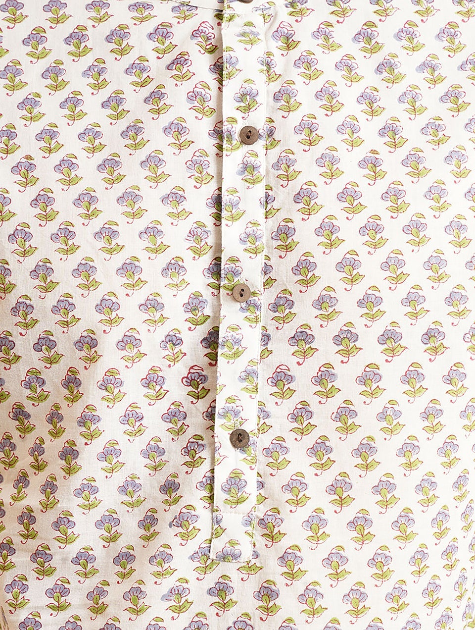 Men Multicolor Block Printed Long Cotton Kurta