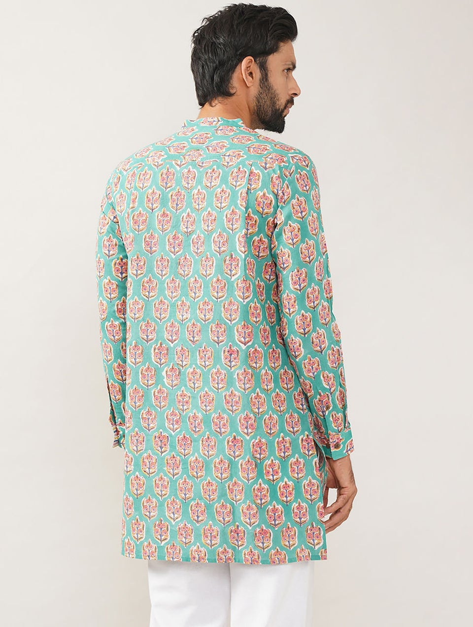 Men Multicolour Cotton Block Print Kurta - 38