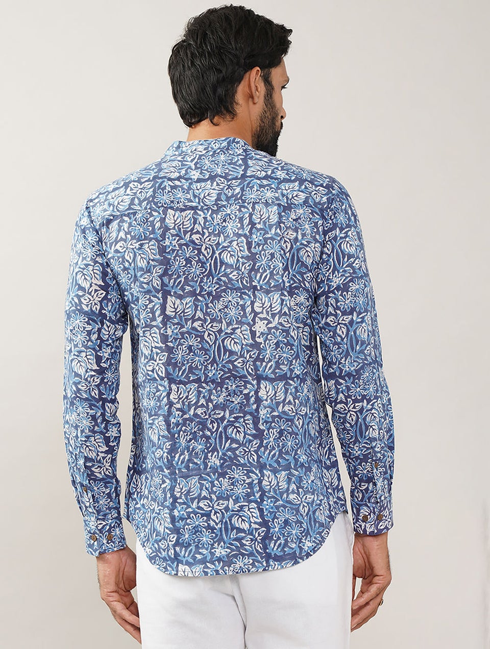 Men Multicolor Block Printed Cotton Very Short Kurta - 36