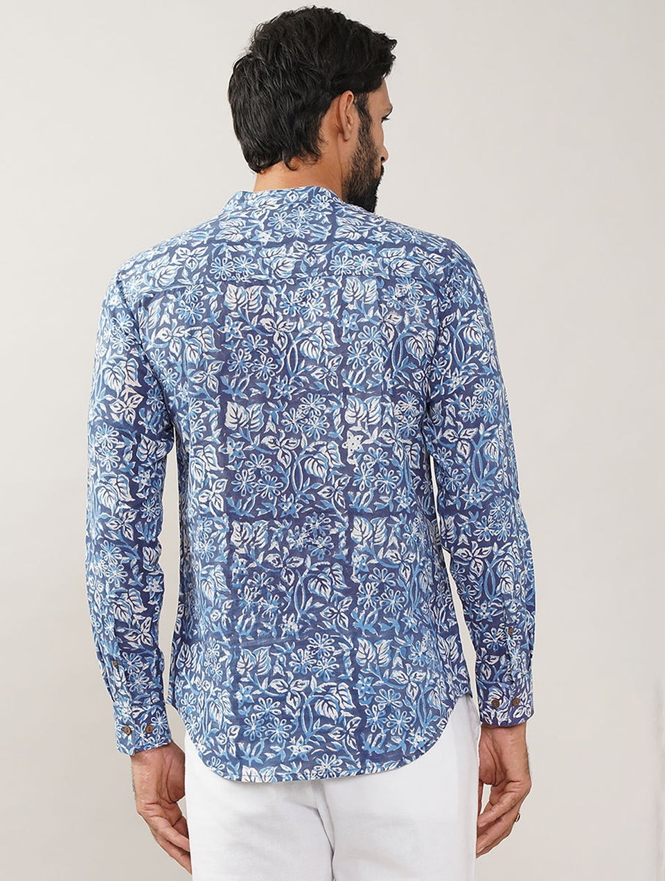 Men Multicolor Block Printed Cotton Very Short Kurta