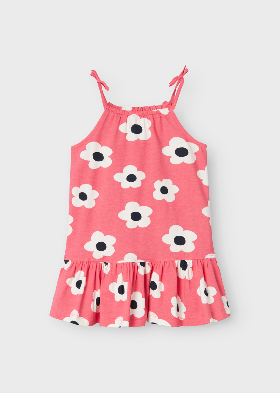 Name It Girls Pink Floral Box Strap Dress (9mths-5yrs)