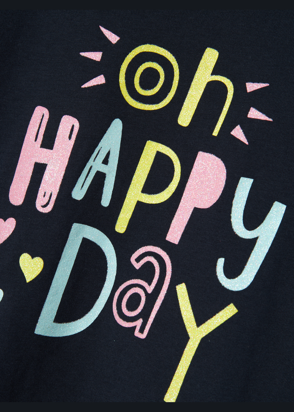 Name It Girls Black Happy Day T-Shirt (9mths-5yrs)