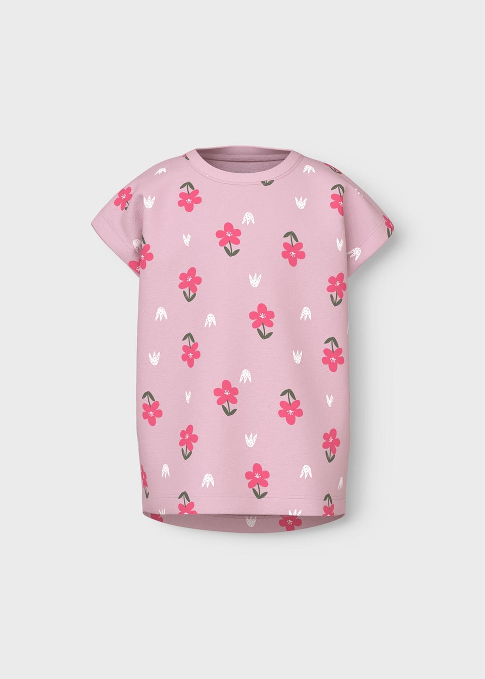 Name It Girls Pink Floral T-Shirt (9mths-5yrs)