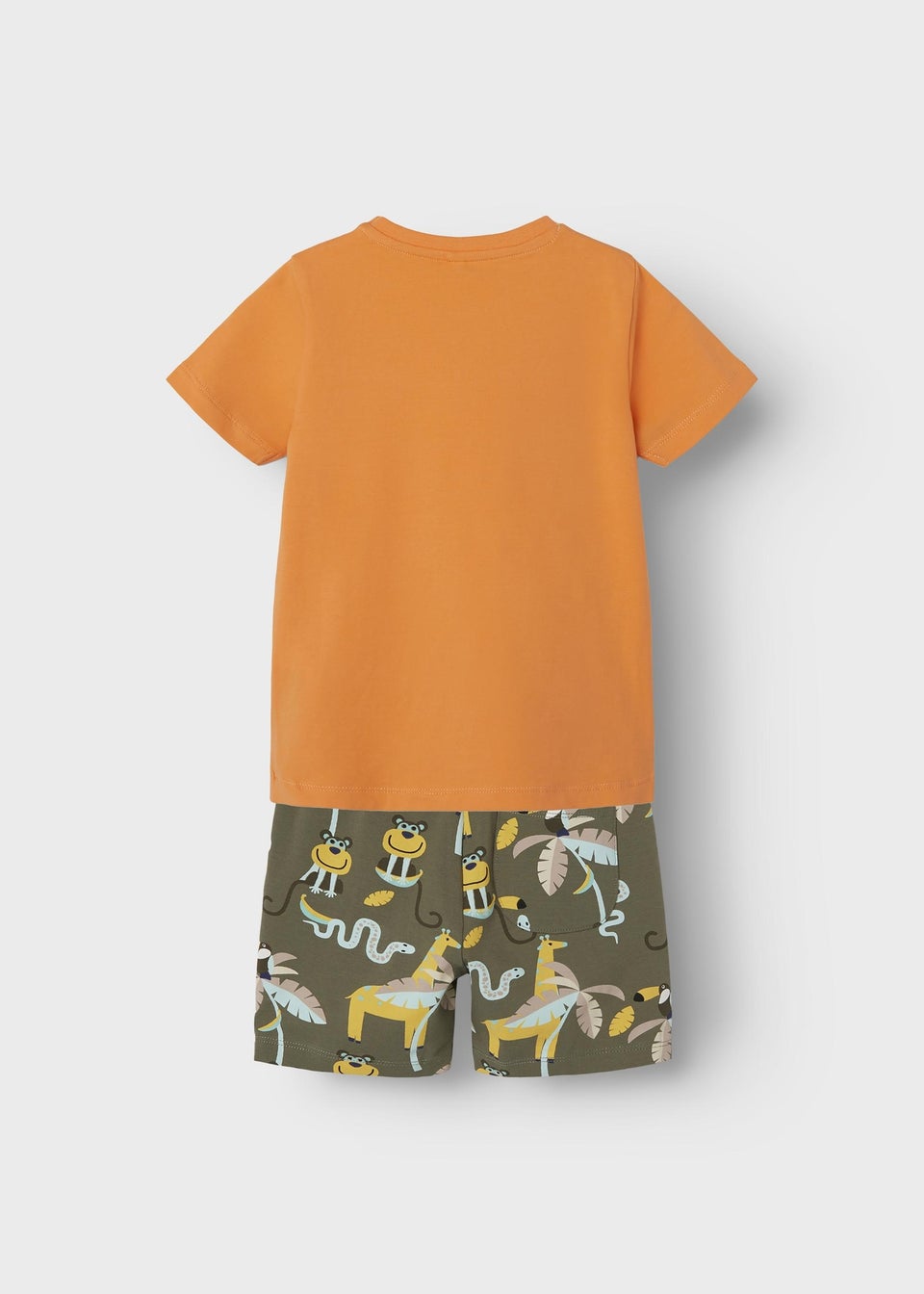 Kids Orange Giraffe Top & Shorts Set (9mths-5yrs)