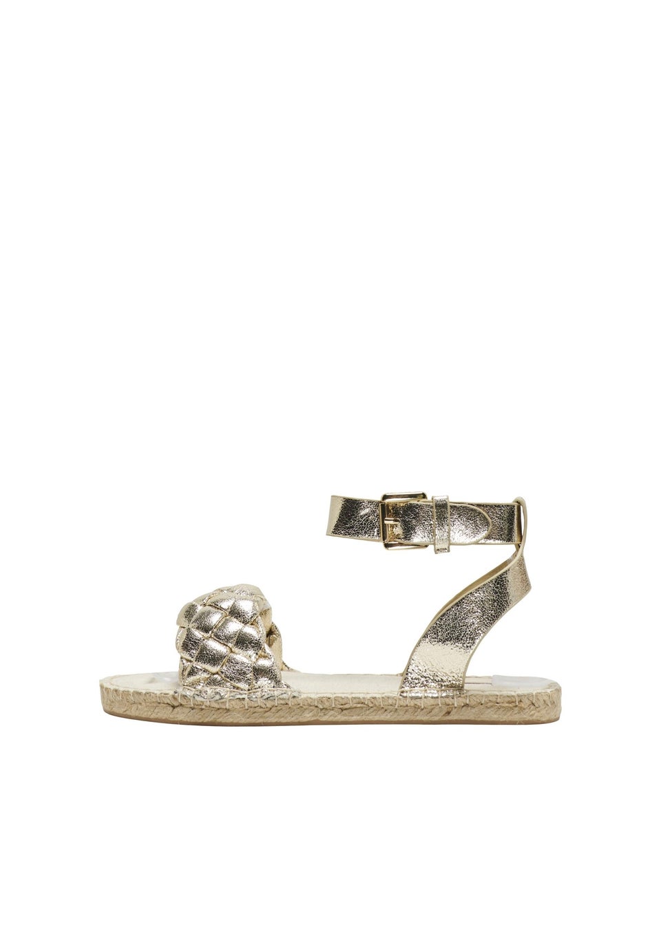ONLY Gold Espadrille Sandals