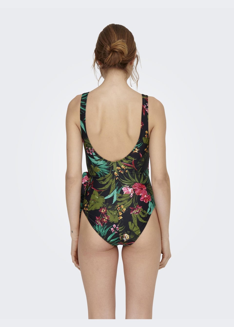 ONLY Floral Print Julie Wrap-Tie Swimsuit