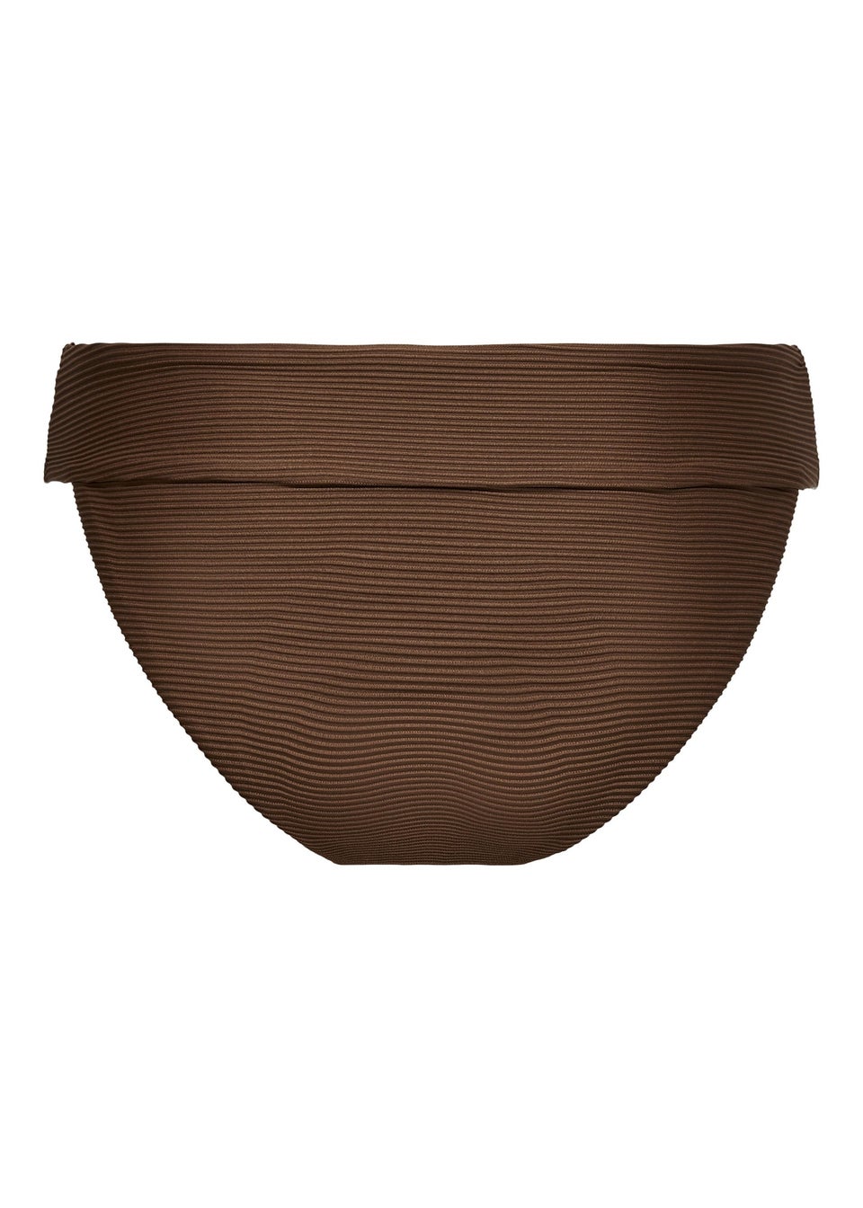ONLY Brown Ribbed Bikini Bottoms