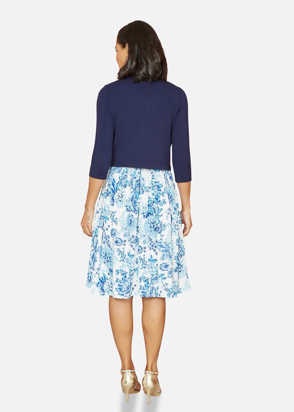 Yumi Navy Knitted Curved Bolero