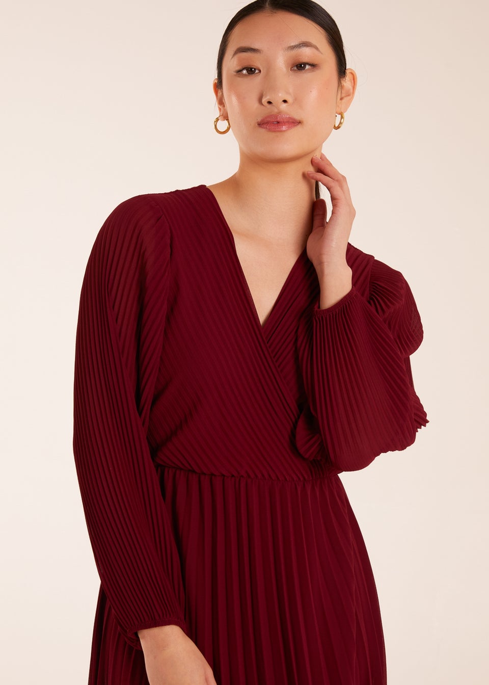 Red and blue wrap dress online