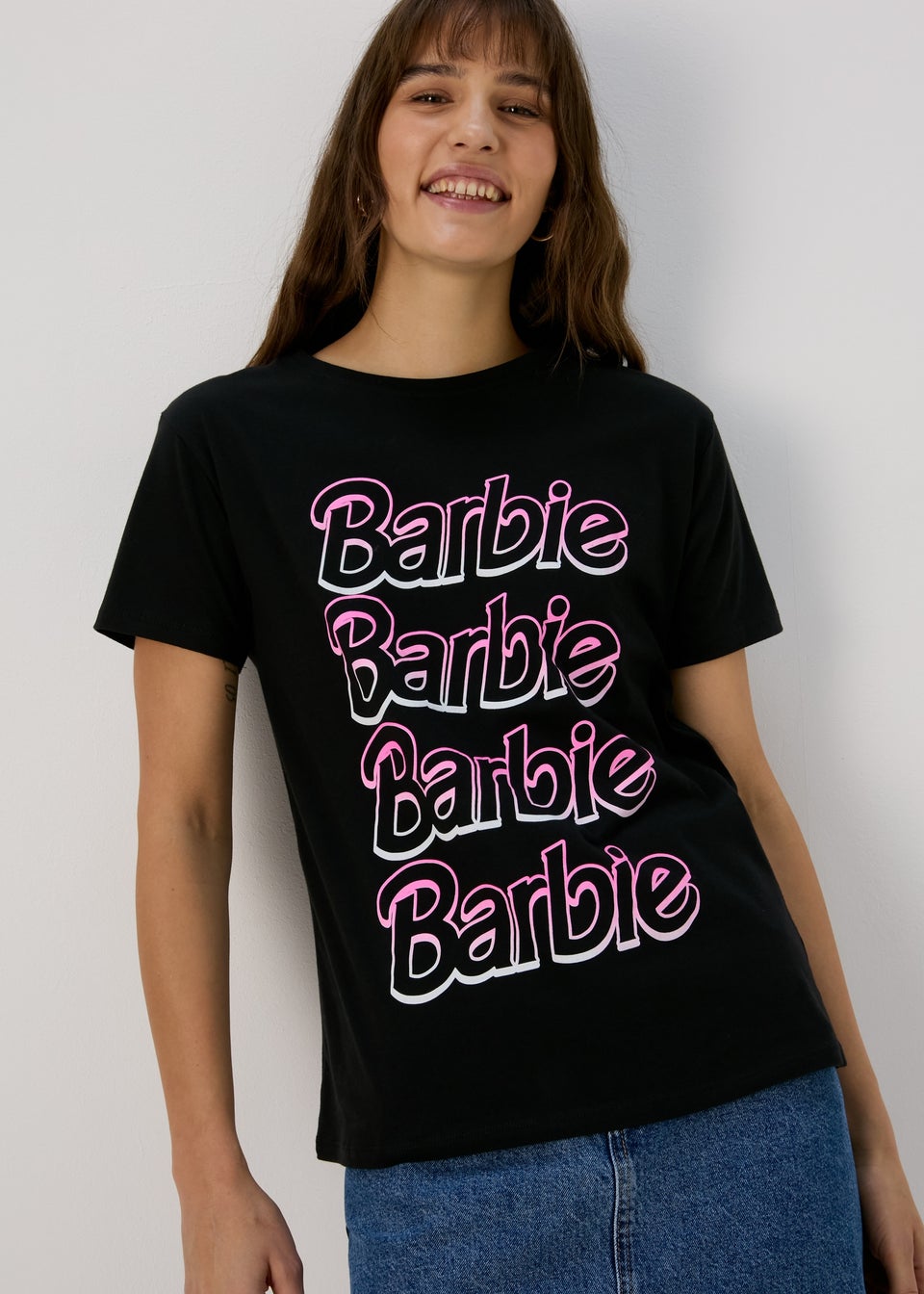 Barbie Black Slogan T-Shirt