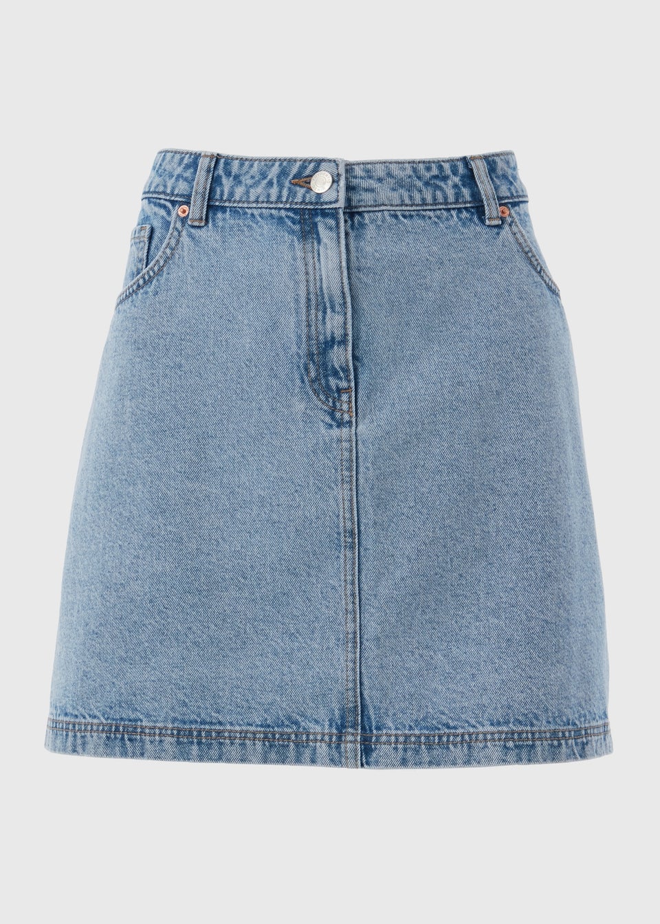 Light Wash Denim Mini Skirt