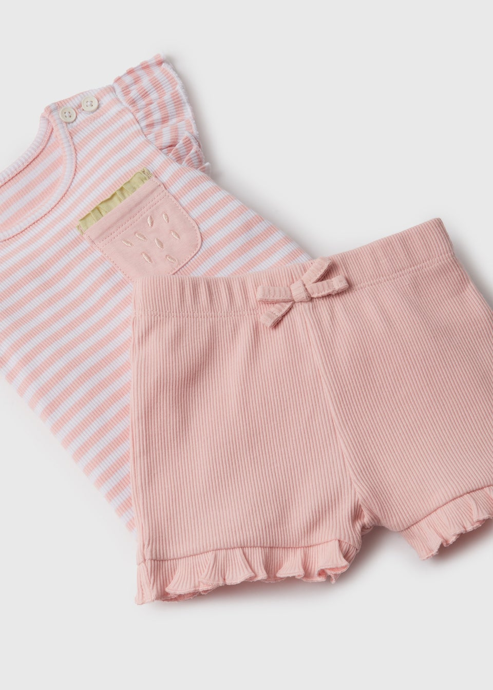 Baby Pink Strawberry Top and Short Sets (Newborn-23mths)