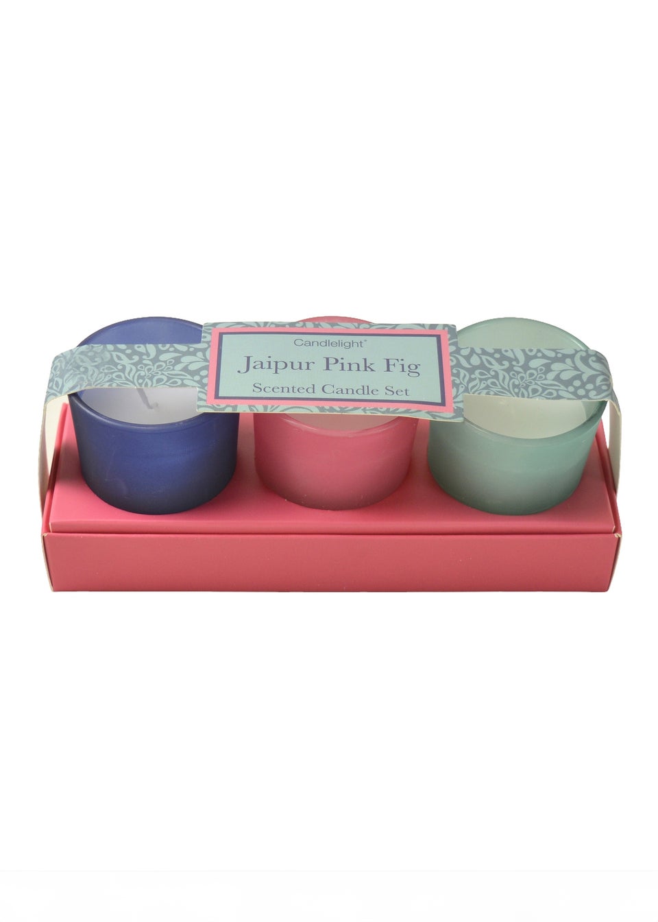 Candlelight 3 Pack Jaipur Pink Fig Scented Candle Set