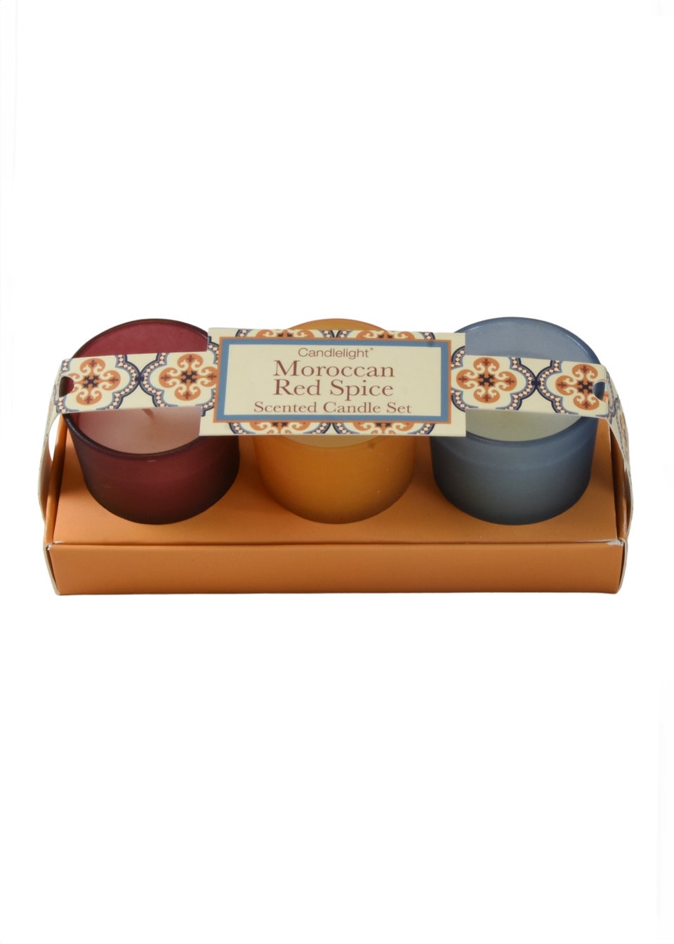 Candlelight 3 Pack Moroccan Red Spice Scented Candle Set