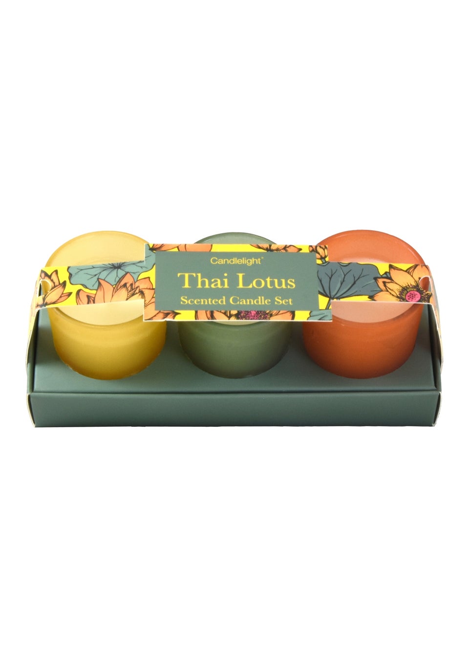 Candlelight 3 Pack Thai Lotus Scented Candle Set