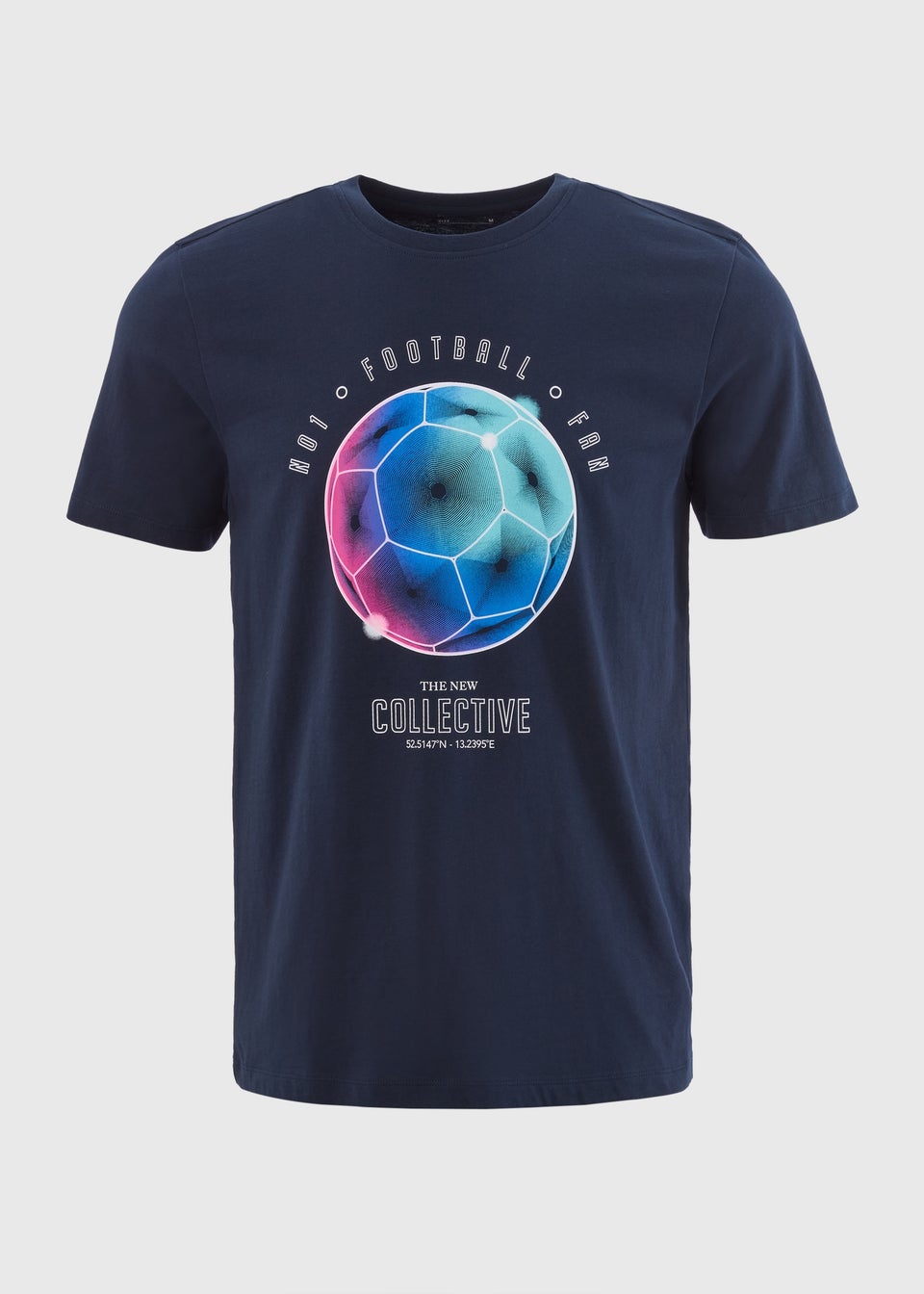 Navy Graphic Football T-Shirt