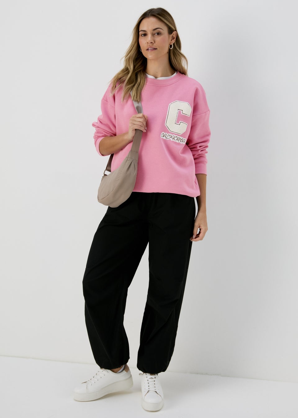 Pink Pocket Detail Sweatshirt